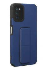Uray store Samsung Galaxy A03S Kılıf Mega Standlı Silikon - Mavi - Görsel 2