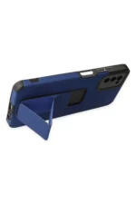 Uray store Samsung Galaxy A03S Kılıf Mega Standlı Silikon - Mavi - Görsel 4