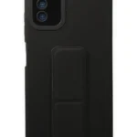 Uray store Samsung Galaxy A03S Kılıf Mega Standlı Silikon - Siyah