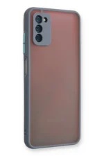 Uray store Samsung Galaxy A03S Kılıf Montreal Silikon Kapak - Gri - Görsel 2