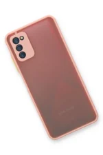 Uray store Samsung Galaxy A03S Kılıf Montreal Silikon Kapak - Pembe - Görsel 3