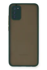 Uray store Samsung Galaxy A03S Kılıf Montreal Silikon Kapak - Yeşil