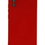 Uray store Samsung Galaxy A03S Kılıf Nano içi Kadife Silikon - Kırmızı