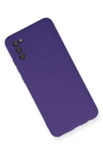 Uray store Samsung Galaxy A03S Kılıf Nano içi Kadife Silikon - Mor - Görsel 2
