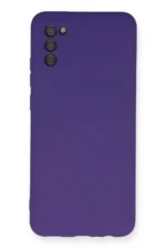 Uray store Samsung Galaxy A03S Kılıf Nano içi Kadife Silikon - Mor