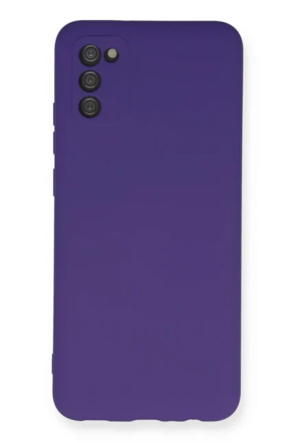 Uray store Samsung Galaxy A03S Kılıf Nano içi Kadife Silikon - Mor