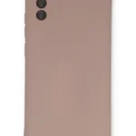 Uray store Samsung Galaxy A03S Kılıf Nano içi Kadife Silikon - Pudra