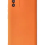 Uray store Samsung Galaxy A03S Kılıf Nano içi Kadife Silikon - Turuncu