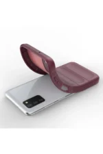 Uray store Samsung Galaxy A03S Kılıf Optimum Silikon - Bordo - Görsel 4