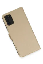Uray store Samsung Galaxy A03S Kılıf Trend S Plus Kapaklı Kılıf - Gold - Görsel 4