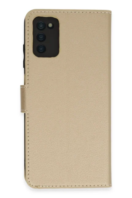 Uray store Samsung Galaxy A03S Kılıf Trend S Plus Kapaklı Kılıf - Gold