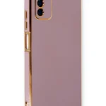 Uray store Samsung Galaxy A03S Kılıf Volet Silikon - Mor