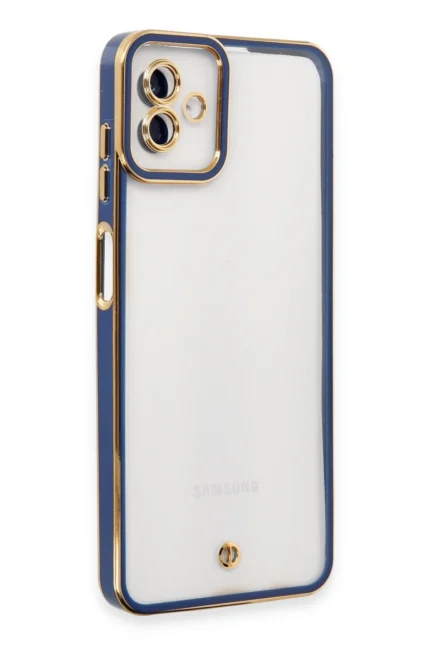 Uray store Samsung Galaxy A04 Kılıf Liva Lens Silikon - Mavi