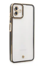 Uray store Samsung Galaxy A04 Kılıf Liva Lens Silikon - Siyah