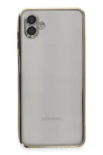Uray store Samsung Galaxy A04 Kılıf Razer Lensli Silikon - Gold - Görsel 2
