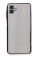 Uray store Samsung Galaxy A04 Kılıf Razer Lensli Silikon - Mor - Görsel 2