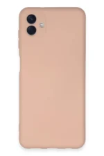 Uray store Samsung Galaxy A04E Kılıf Nano içi Kadife Silikon - Pudra