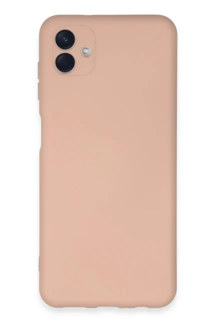 Uray store Samsung Galaxy A04E Kılıf Nano içi Kadife Silikon - Pudra
