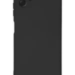 Uray store Samsung Galaxy A04E Kılıf Nano içi Kadife Silikon - Siyah