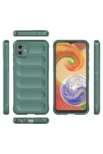 Uray store Samsung Galaxy A04E Kılıf Optimum Silikon - Koyu Yeşil - Görsel 3
