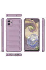 Uray store Samsung Galaxy A04E Kılıf Optimum Silikon - Mor - Görsel 3