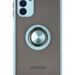 Uray store Samsung Galaxy A04S Kılıf Montreal Yüzüklü Silikon Kapak - Buz Mavi