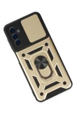 Uray store Samsung Galaxy A04S Kılıf Pars Lens Yüzüklü Silikon - Gold - Görsel 3