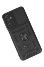 Uray store Samsung Galaxy A04S Kılıf Pars Lens Yüzüklü Silikon - Siyah - Görsel 3
