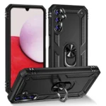 Uray store Samsung Galaxy A04S Kılıf Sofya Yüzüklü Silikon Kapak - Siyah