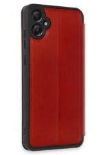 Uray store Samsung Galaxy A05 Kılıf Flip Cover - Kırmızı - Görsel 2