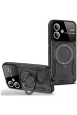 Uray store Samsung Galaxy A05 Kılıf Joy Lens Standlı Kapak - Siyah