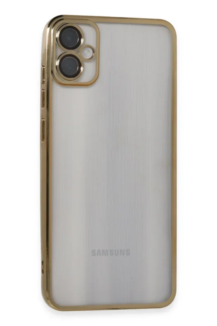 Uray store Samsung Galaxy A05 Kılıf Razer Lensli Silikon - Gold