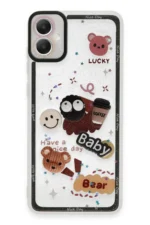 Uray store Samsung Galaxy A05 Kılıf Sweet Desenli Silikon Kapak - Sarı