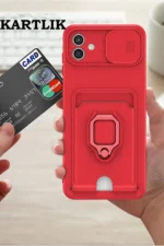 Uray store Samsung Galaxy A05 Kılıf Zuma Kartvizitli Yüzüklü Silikon - Lila - Görsel 4