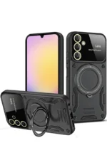 Uray store Samsung Galaxy A05S Kılıf Joy Lens Standlı Kapak - Siyah