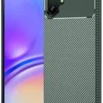 Uray store Samsung Galaxy A06 Kılıf Auto Focus Karbon Kapak - Koyu Yeşil