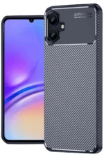 Uray store Samsung Galaxy A06 Kılıf Auto Focus Karbon Kapak - Lacivert