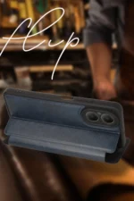 Uray store Samsung Galaxy A06 Kılıf Flip Cover - Koyu Yeşil - Görsel 3