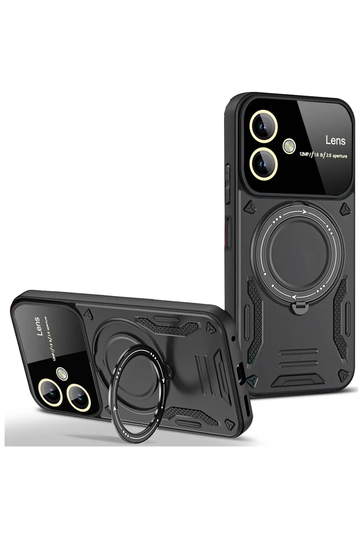 newface-samsung-galaxy-a06-kilif-joy-lens-standli-kapak-siyah-default Uray store Samsung Galaxy A06 Kılıf Joy Lens Standlı Kapak - Siyah - Görsel 1