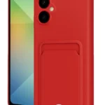 Uray store Samsung Galaxy A06 Kılıf Kelvin Kartvizitli Silikon - Kırmızı