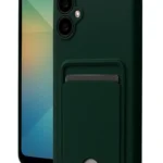 Uray store Samsung Galaxy A06 Kılıf Kelvin Kartvizitli Silikon - Koyu Yeşil