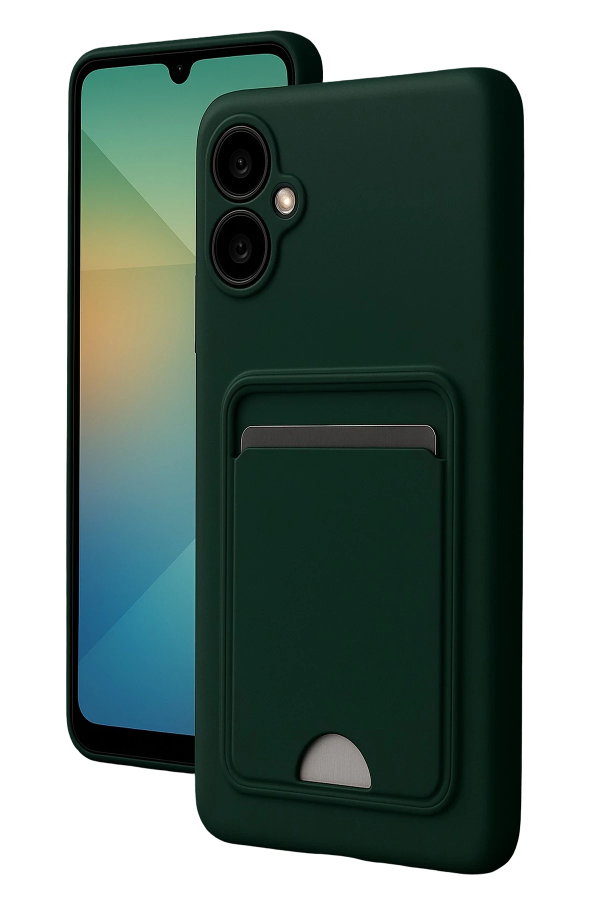 newface-samsung-galaxy-a06-kilif-kelvin-kartvizitli-silikon-koyu-yesil-default Uray store Samsung Galaxy A06 Kılıf Kelvin Kartvizitli Silikon - Koyu Yeşil - Görsel 1