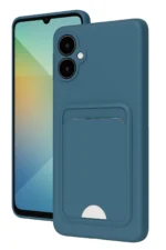 Uray store Samsung Galaxy A06 Kılıf Kelvin Kartvizitli Silikon - Mavi