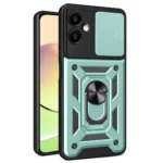 Uray store Samsung Galaxy A06 Kılıf Pars Lens Yüzüklü Silikon - Yeşil