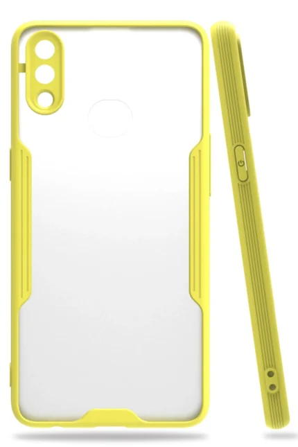 Uray store Samsung Galaxy A10S Kılıf Platin Silikon - Sarı
