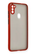 Uray store Samsung Galaxy A11 Kılıf Montreal Silikon Kapak - Kırmızı