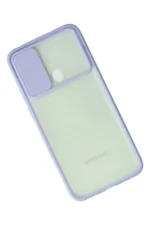 Uray store Samsung Galaxy A11 Kılıf Palm Buzlu Kamera Sürgülü Silikon - Lila - Görsel 3