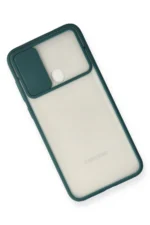 Uray store Samsung Galaxy A11 Kılıf Palm Buzlu Kamera Sürgülü Silikon - Yeşil - Görsel 3