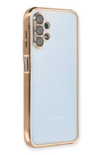 Uray store Samsung Galaxy A13 4G Kılıf Razer Lensli Silikon - Gold