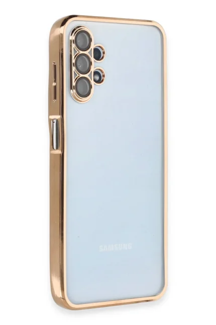 Uray store Samsung Galaxy A13 4G Kılıf Razer Lensli Silikon - Gold